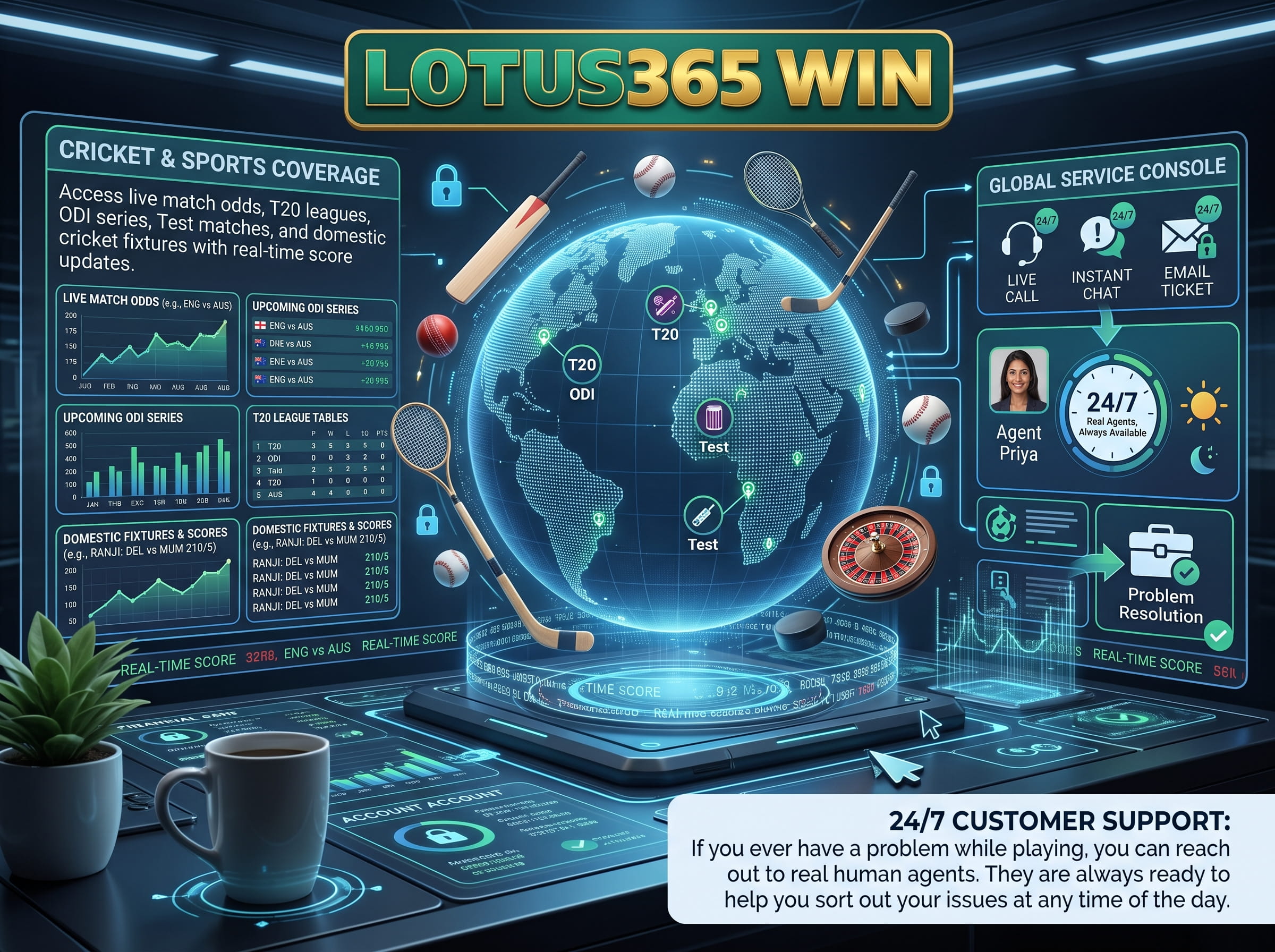 Lotus365 Win Cricket & Sports Coverage