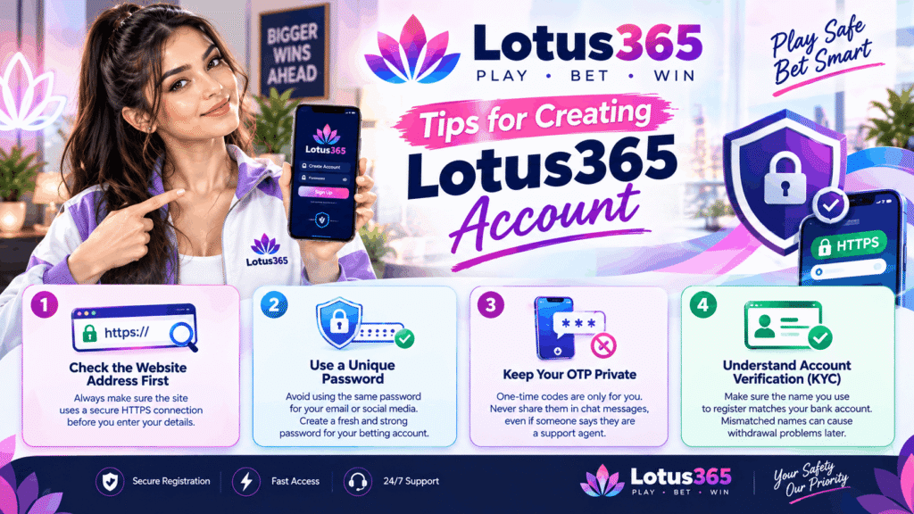 Tips for Creating Lotus365 Account